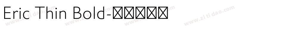 Eric Thin Bold字体转换